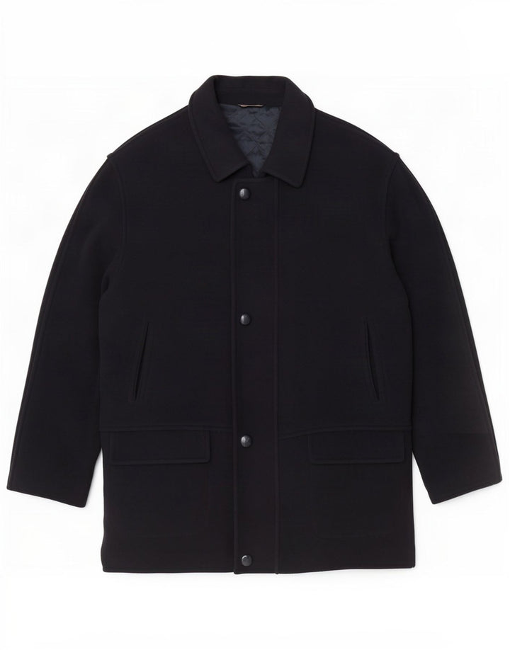 Vintage Ανδρικό Πανωφόρι IT 56 3XL Navy Blue Wool