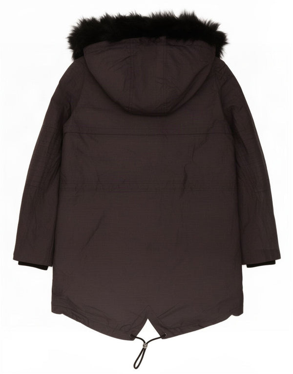 Marks & Spencer Chaqueta Parka con Capucha para Mujer UK 40 Mediana Azul Marino Poliamida