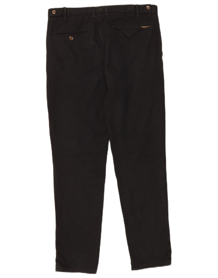 Zara Mens Slim Suit Trousers EU 40 Medium W31 L30 Black Polyester