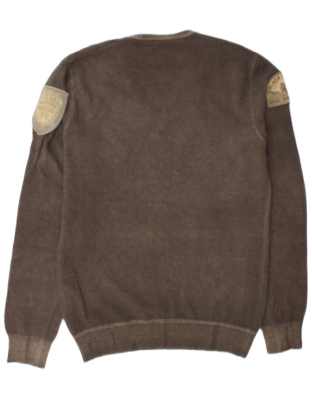 Diesel Herren-Pullover mit V-Ausschnitt, XL, graue Wolle