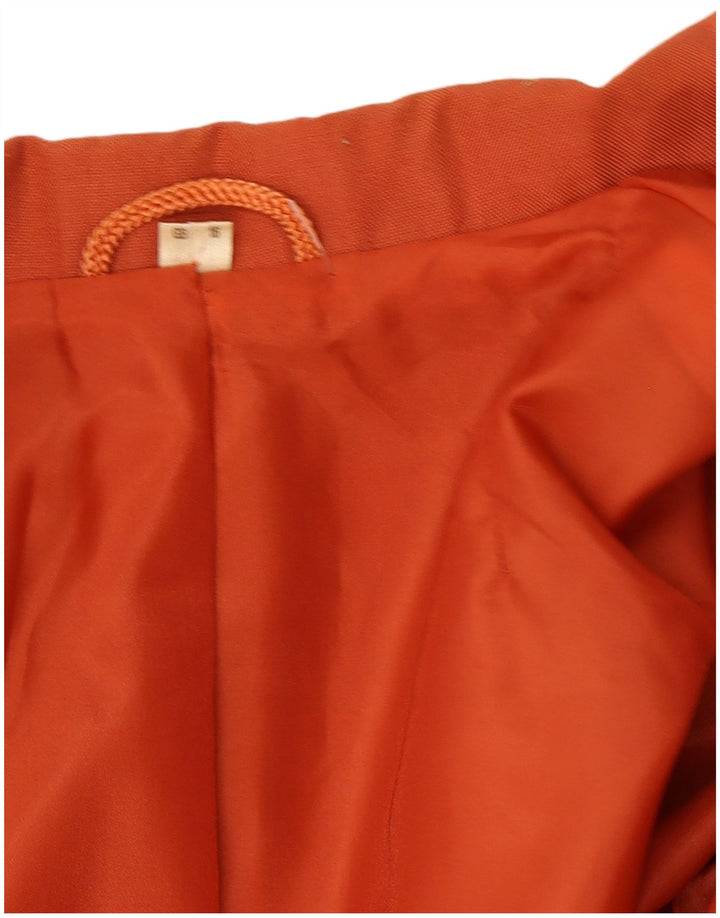 NINO Veste blazer double boutonnage pour femme UK 16 Large Orange Polyester