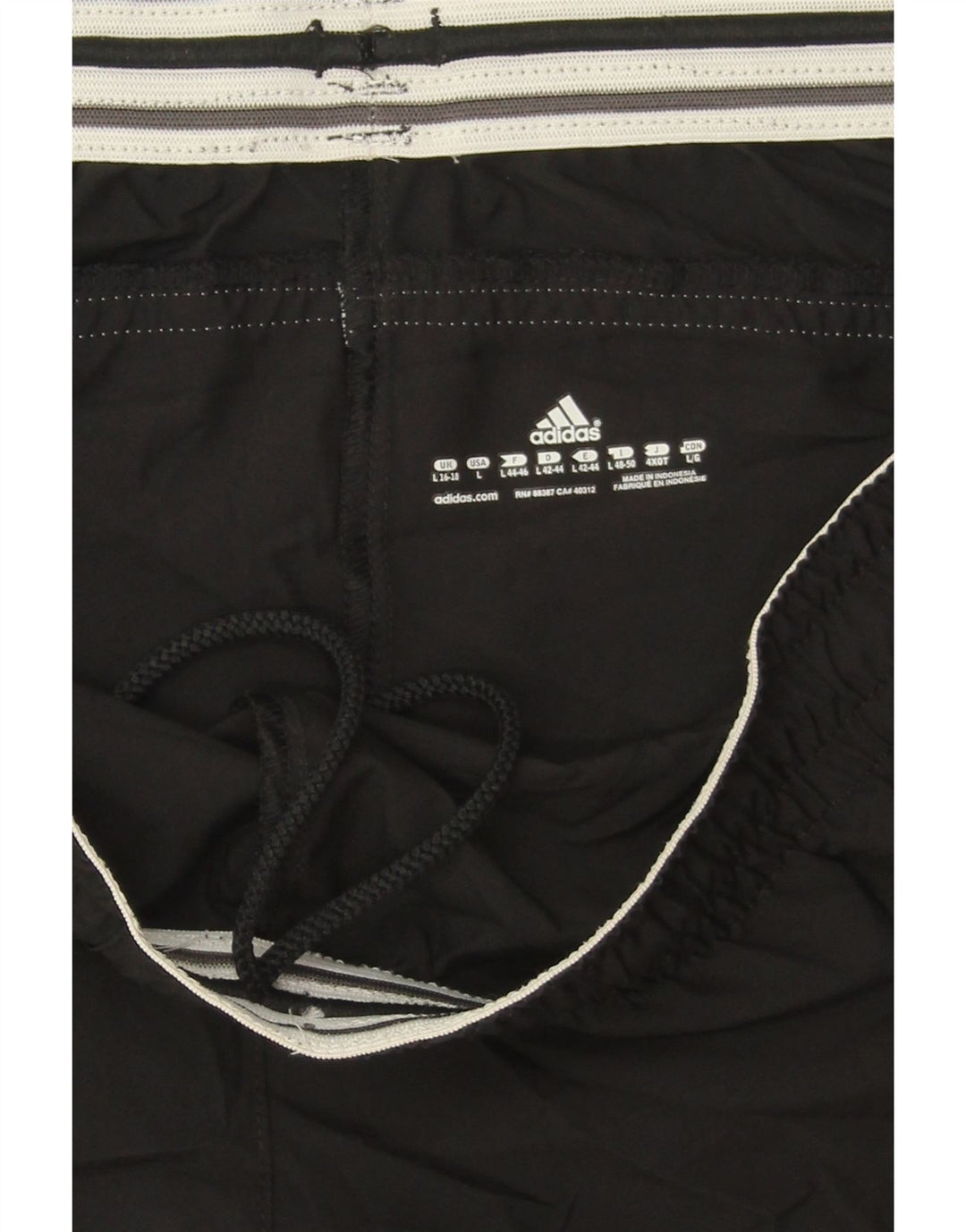 ADIDAS Womens Sport Shorts UK 16/18 Large Black Polyester Vintage Adidas and Second-Hand Adidas from Messina Hembry 