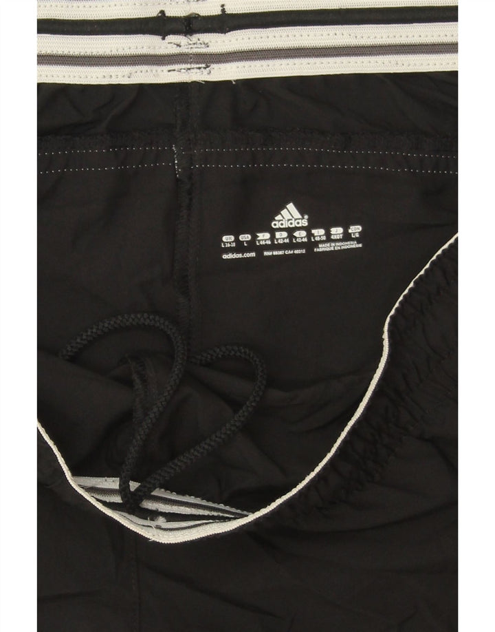 ADIDAS Womens Sport Shorts UK 16/18 Large Black Polyester Vintage Adidas and Second-Hand Adidas from Messina Hembry 