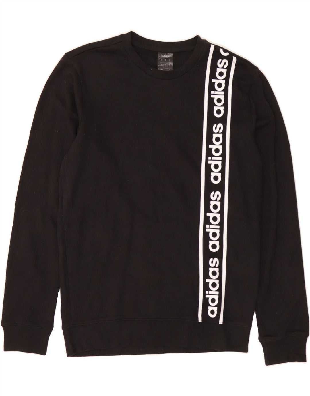 ADIDAS Mens Graphic Sweatshirt Jumper Medium Black Cotton Vintage Adidas and Second-Hand Adidas from Messina Hembry 