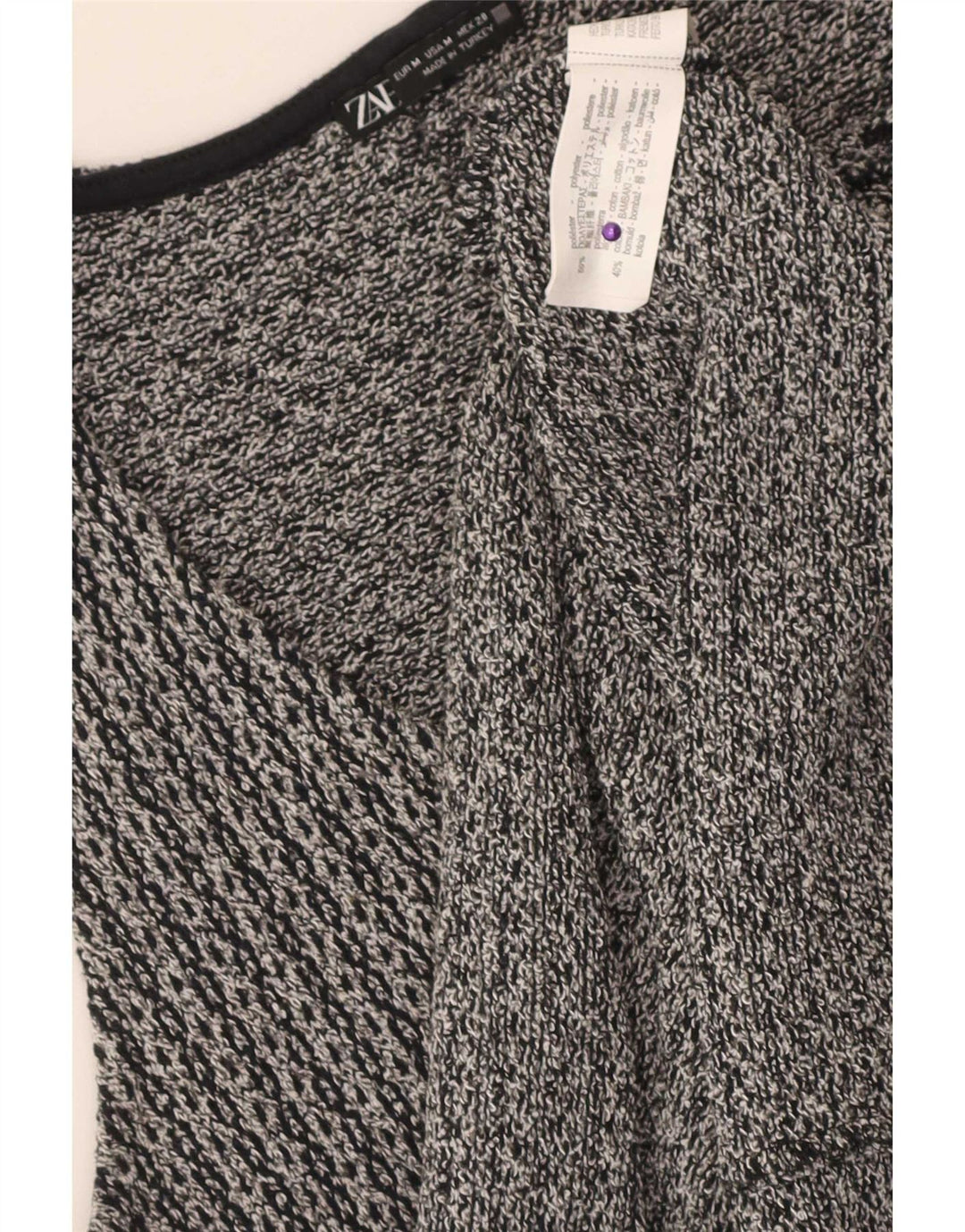 Zara Womens Vest Top UK 12 Medium Grey Polyester