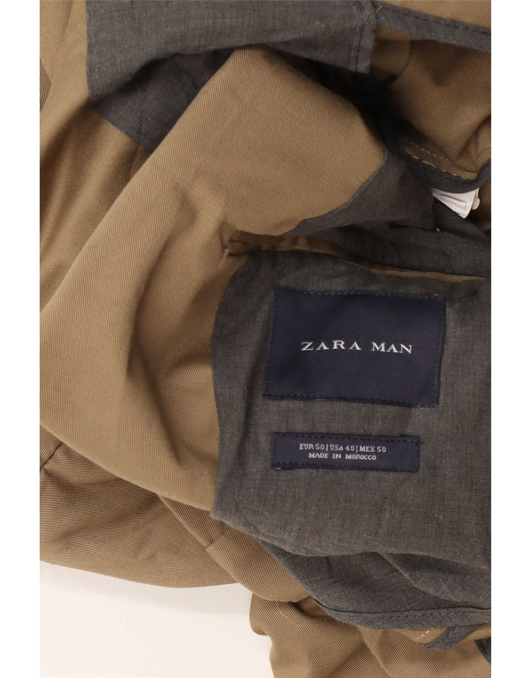 Blazer pentru bărbați Zara cu 2 nasturi EU 50 Medium Khaki Classic
