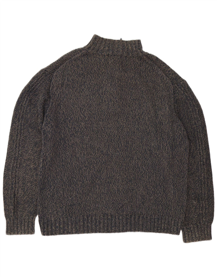 Marks & Spencer Mens Blue Harbour Zip Neck Jumper Sweater XL Navy Blue