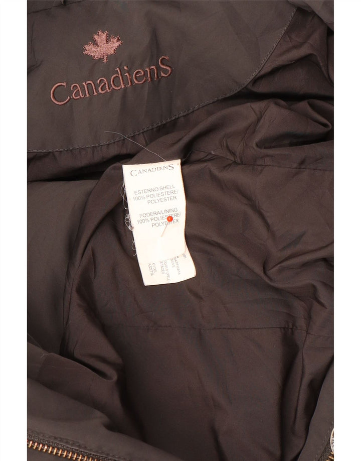Canadiens Womens Padded Jacket UK 14 Medium Grey Polyester