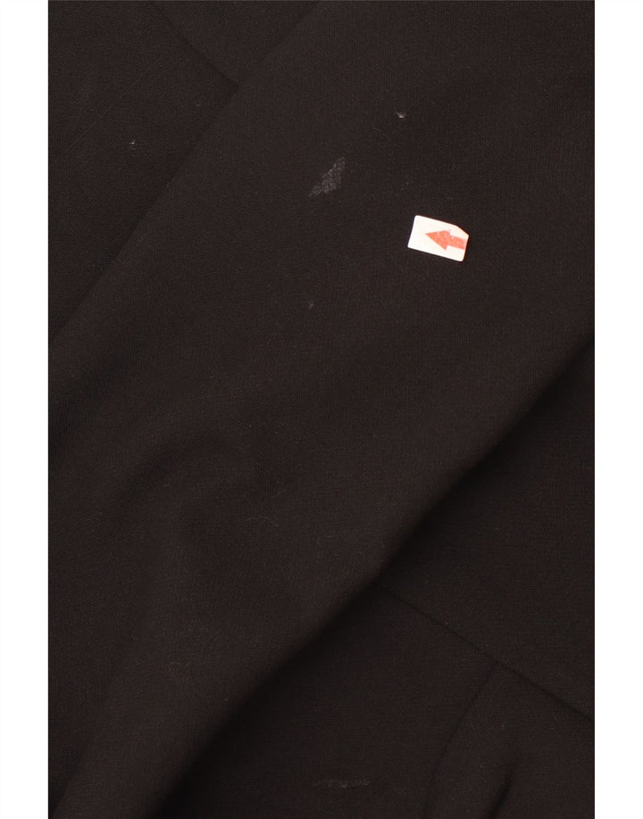 Zara Womens Double Breasted Coat UK 12 Medium Black Polyester