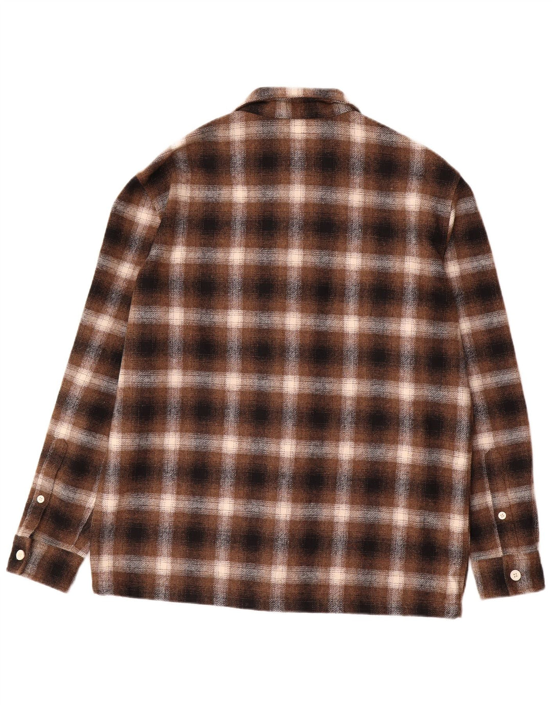 Jack Wills Mens Overshirt Flannel Shirt Medium Brown Check