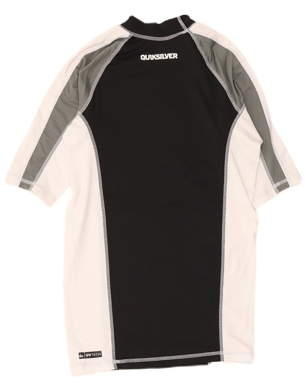 Quiksilver Mens Graphic T-Shirt Top Large Black Colourblock Polyester