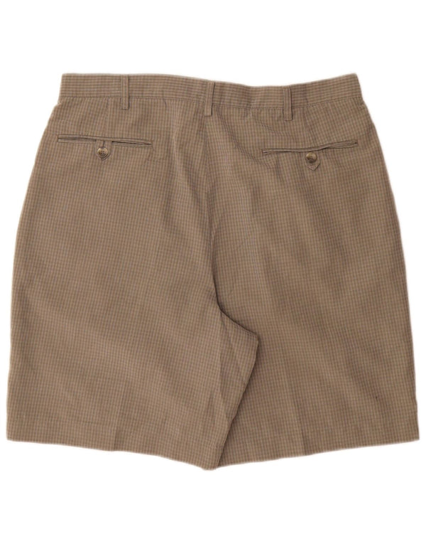 Marks & Spencer Chino Shorts til mænd W36 Large grøn ternet polyester