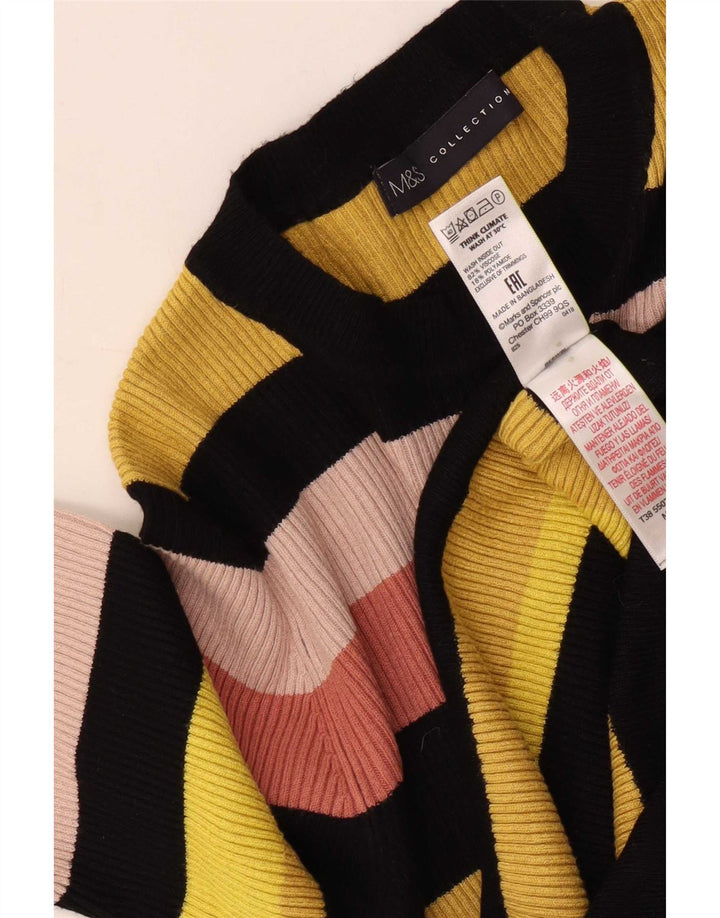 Top in camicetta da donna Marks & Spencer UK 12 a righe multicolori medie