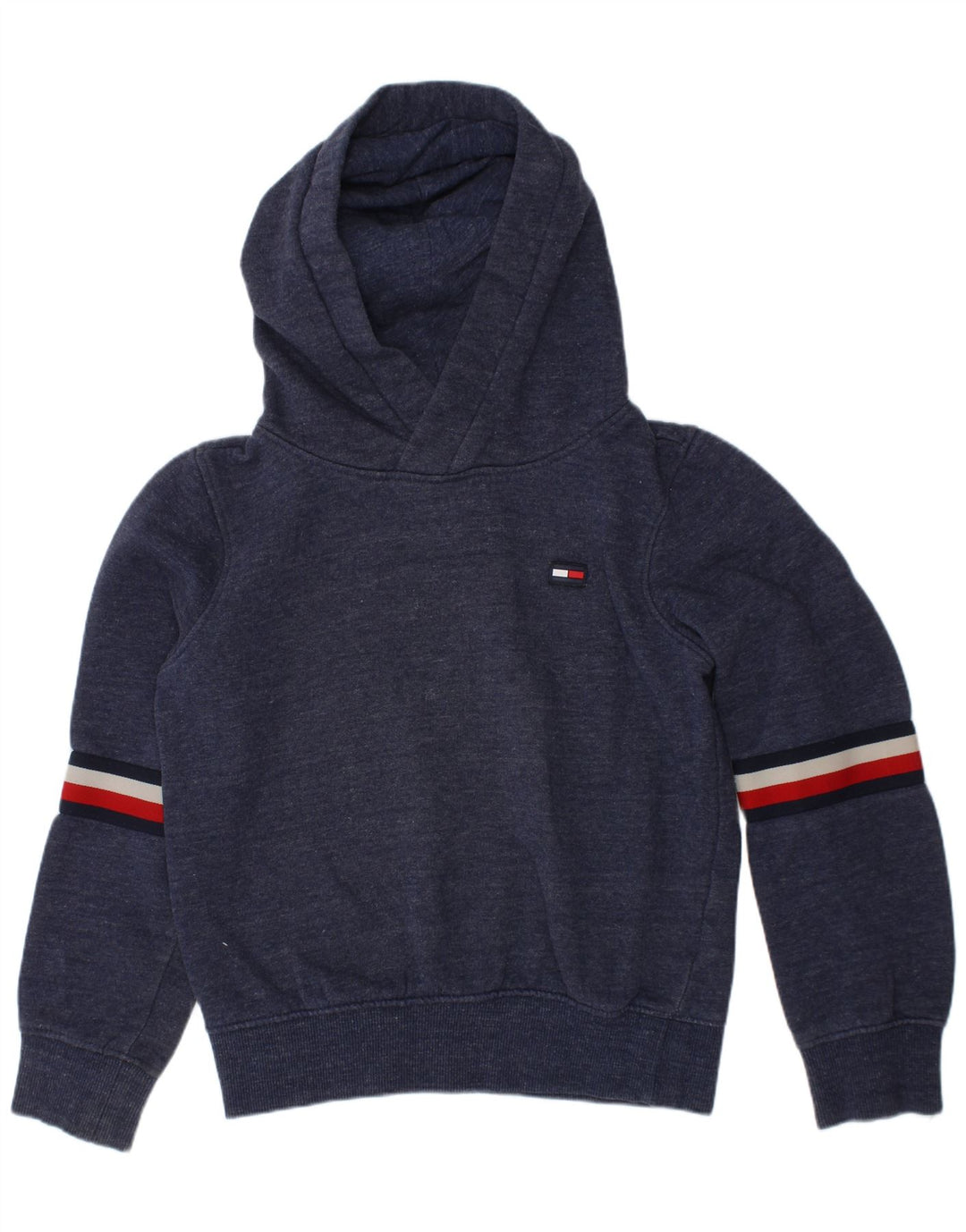 TOMMY HILFIGER Meninos moletom com capuz 7-8 anos algodão azul