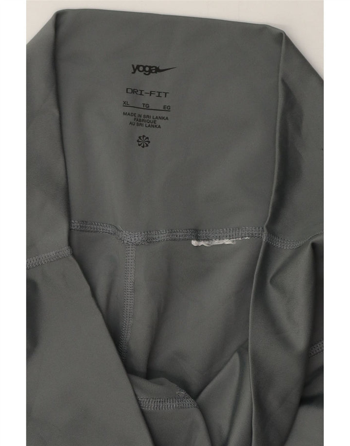 NIKE Womens Dri Fit Leggings UK 18 XL  Grey