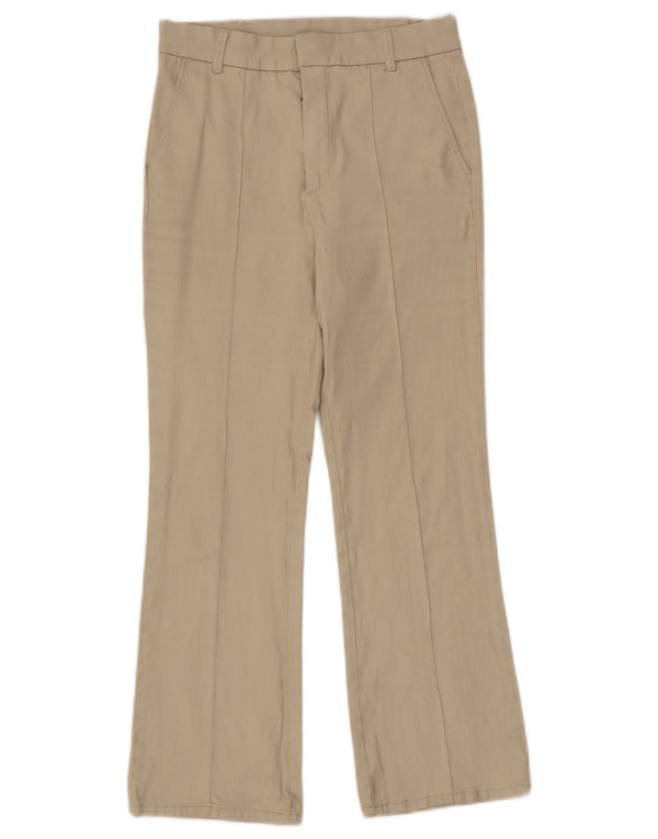 Женские брюки чинос Massimo Dutti Bootcut США 4, маленькие W26 L25, бежевый хлопок