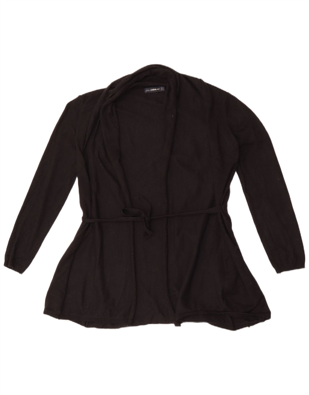 Offener Cardigan für Damen von Zara, Gr. 12, Mittelschwarz, Viskose