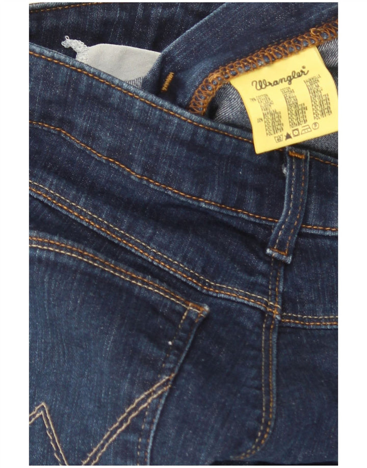 Wrangler Womens Flared Jeans W31 L32 Navy Blue Cotton