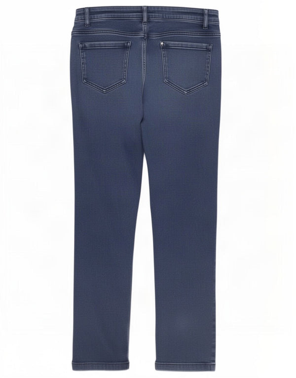 Marks & Spencer Damen Straight Jeans UK 12 Medium W30 L29 Marineblau Baumwolle