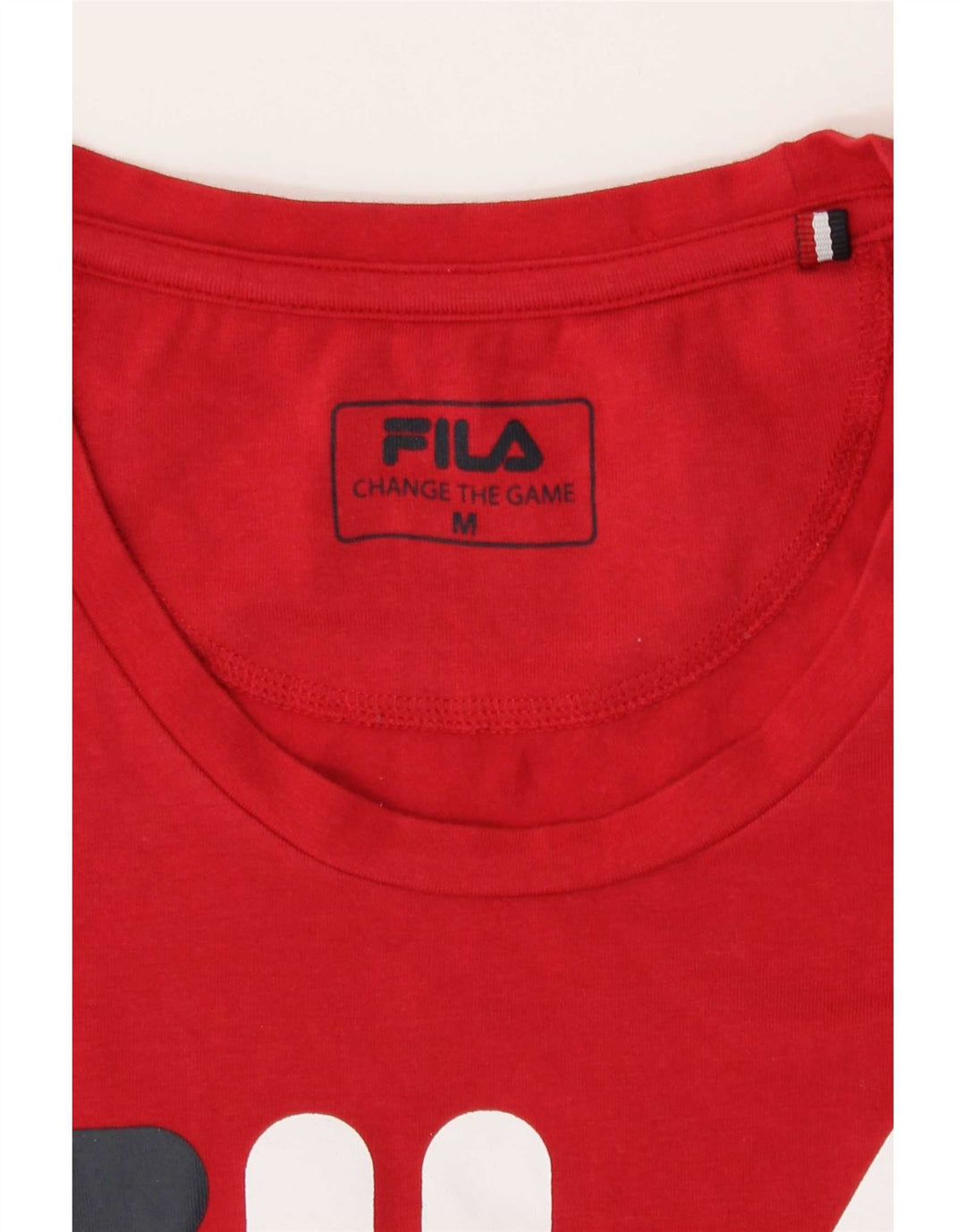 Fila Womens Graphic T-Shirt Top UK 12 Medium Red