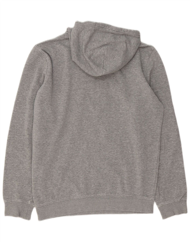 CHAMPION Mens Graphic Hoodie Jumper Medium Grey Flecked Cotton