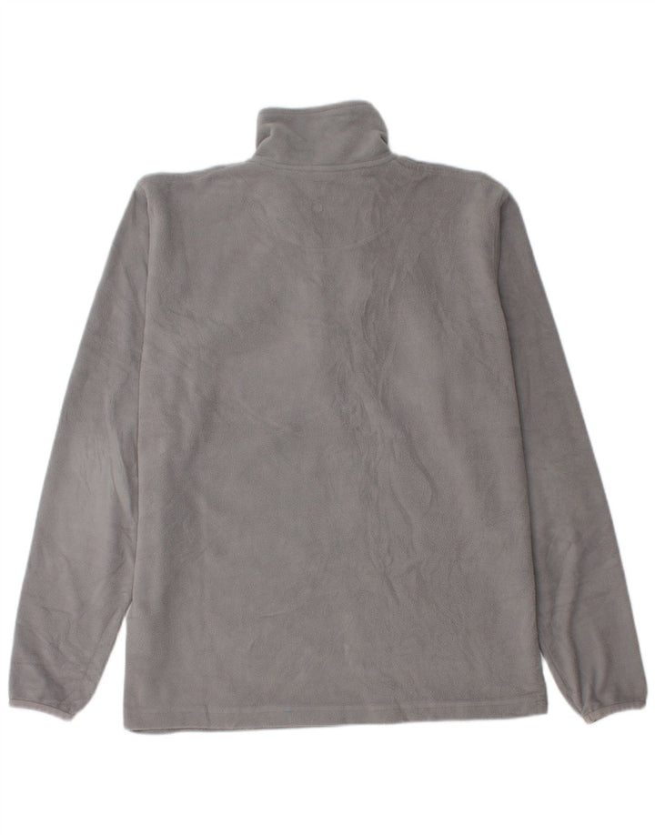 Lotto Mens Zip Neck Fleece Jumper Large Grey Polyester