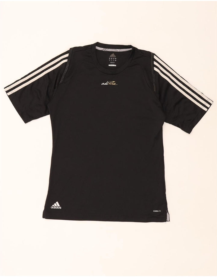 Adidas Mens Climalite T-Shirt Top Medium Black Polyester