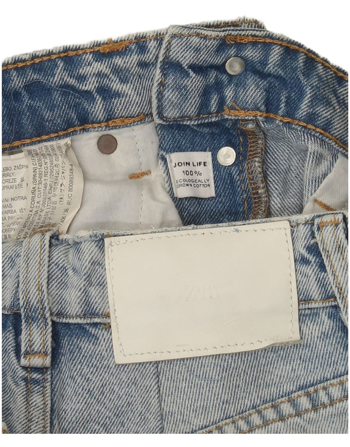 Zara Dame Straight Jeans W24 L24 Blå Bomuld