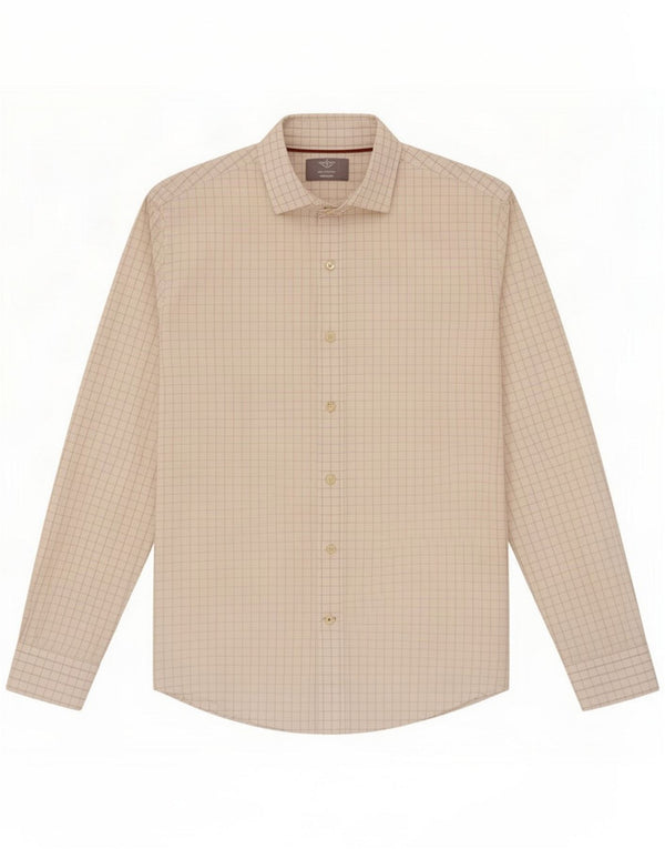 Dockers Herre Fitted Shirt Medium White Ternet Bomuld