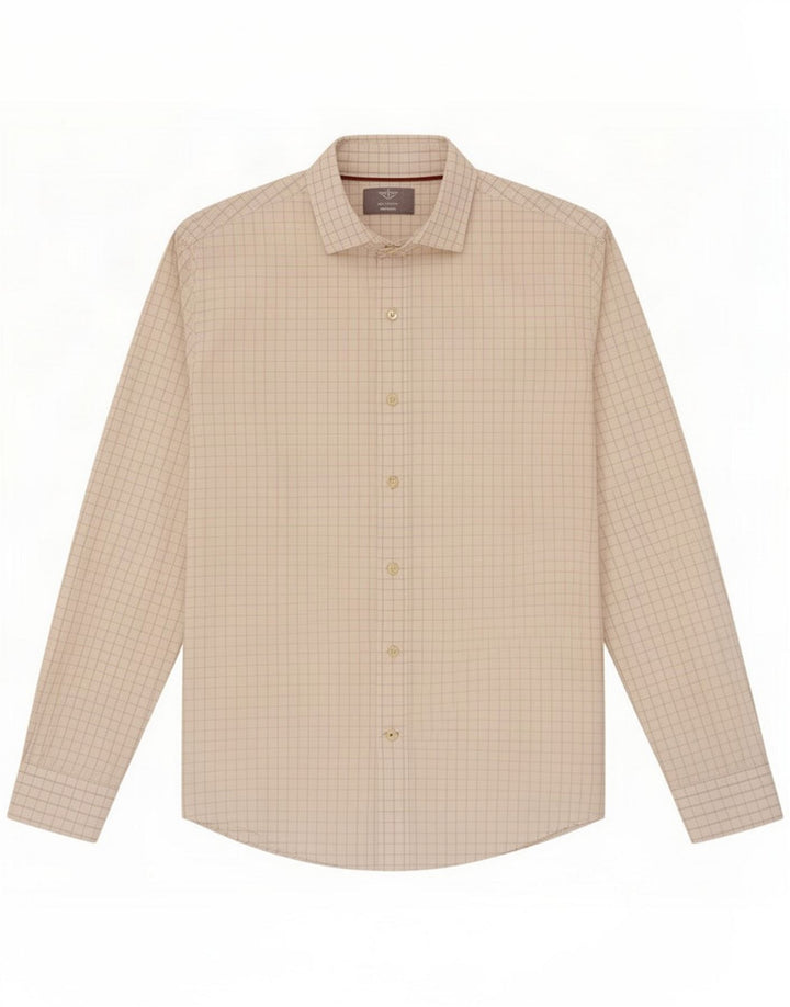 Dockers Herre Fitted Shirt Medium White Ternet Bomuld