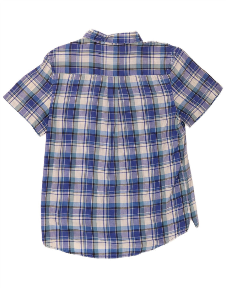 Lee Kortærmet skjorte med normal pasform til kvinder UK 14 Medium Blue Plaid