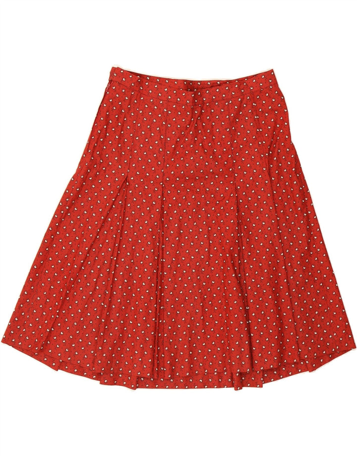 VINTAGE Womens Abstract Pattern A-Line Skirt W30 Medium  Burgundy Vintage Vintage and Second-Hand Vintage from Messina Hembry 