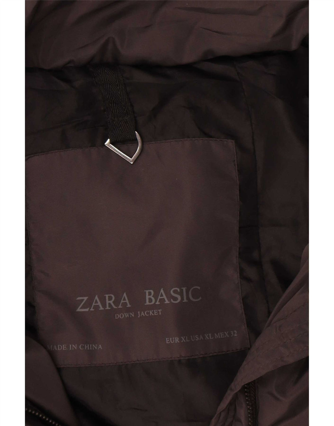 Zara polstret jakke til kvinder UK 18 XL sort polyester