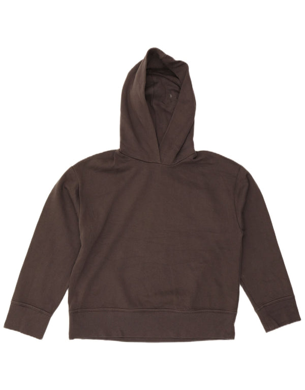 Zara Mujer Sudadera con Capucha Extragrande UK 10 Small Gris Algodón