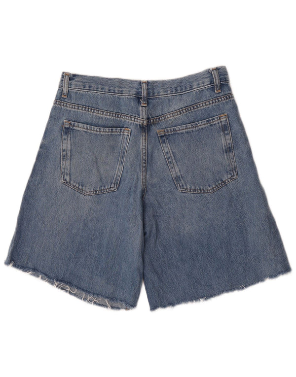 Zara Pantalones cortos vaqueros de cintura alta para mujer EU 36 XS W26 Azul
