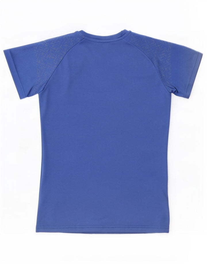 Maglietta da donna Asics Top UK 10 Small Blu geometrica in poliestere