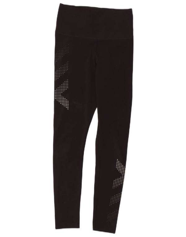 Reebok Womens Grafiske Leggings UK 10 Small Black