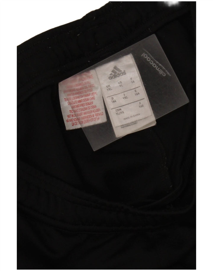 Adidas Boys Climacool Tracksuit Trousers 13-14 Years XL Black Polyester