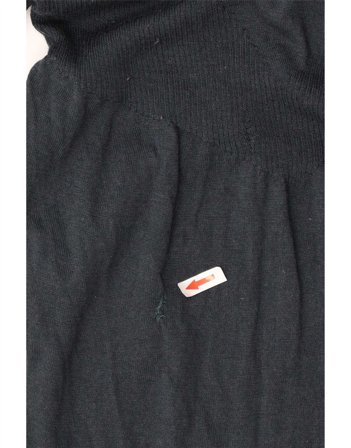Liu Jo Womens Front Tie V-Neck Jumper Sweater UK 10 Small Black Wool