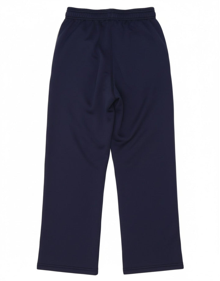 UNDER ARMOUR Boys Graphic Tracksuit Trousers 7-8 Years Small Navy Blue