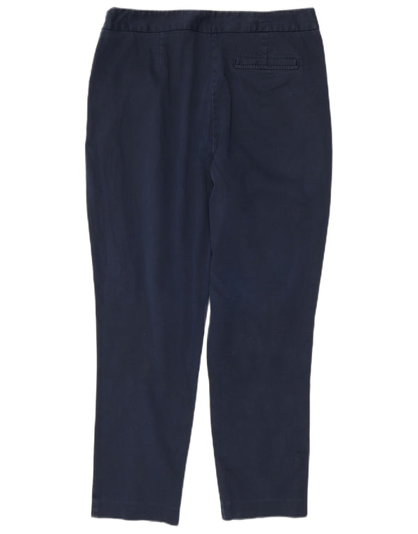 Laura Ashley Womens Slim Casual Trousers UK 12 Medium W32 L27 Navy Blue