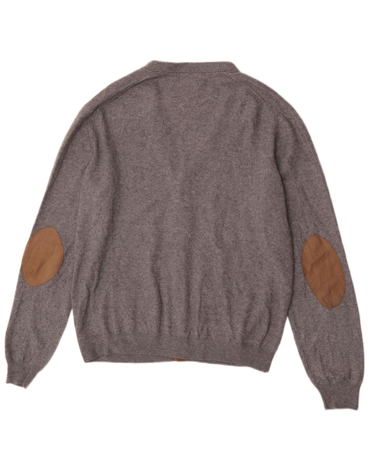 Maglione cardigan da uomo Massimo Dutti 2XL lana grigia