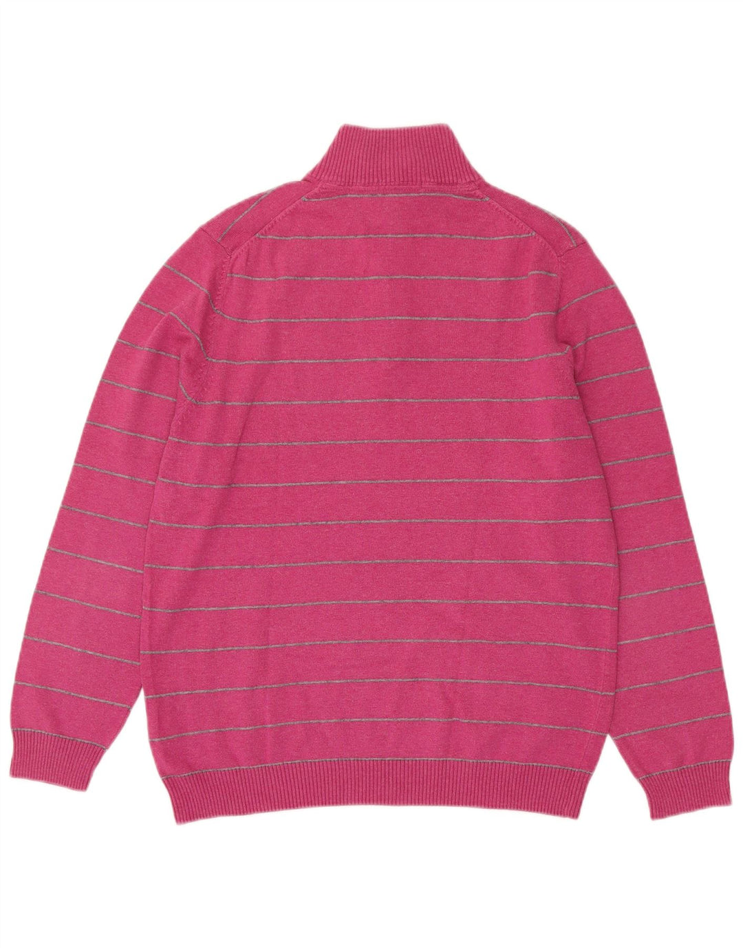 Maglione da donna con collo con zip Massimo Dutti EU 38 a righe rosa medio