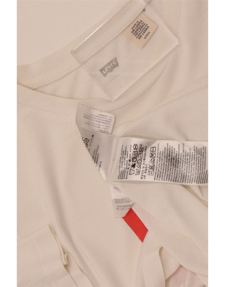 Levi's Mens Peanuts Graphic T-Shirt Top Small White Cotton