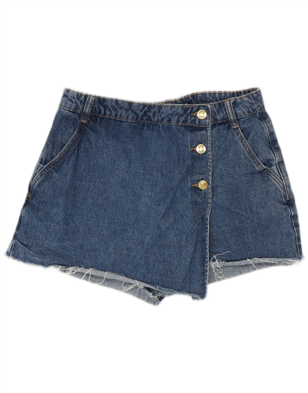 Pantaloni caldi in denim a vita alta da donna Zara medi W28 blu