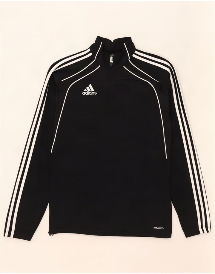Top della tuta da ginnastica Adidas Climacool con zip e collo da uomo UK 38/40 medio Nero