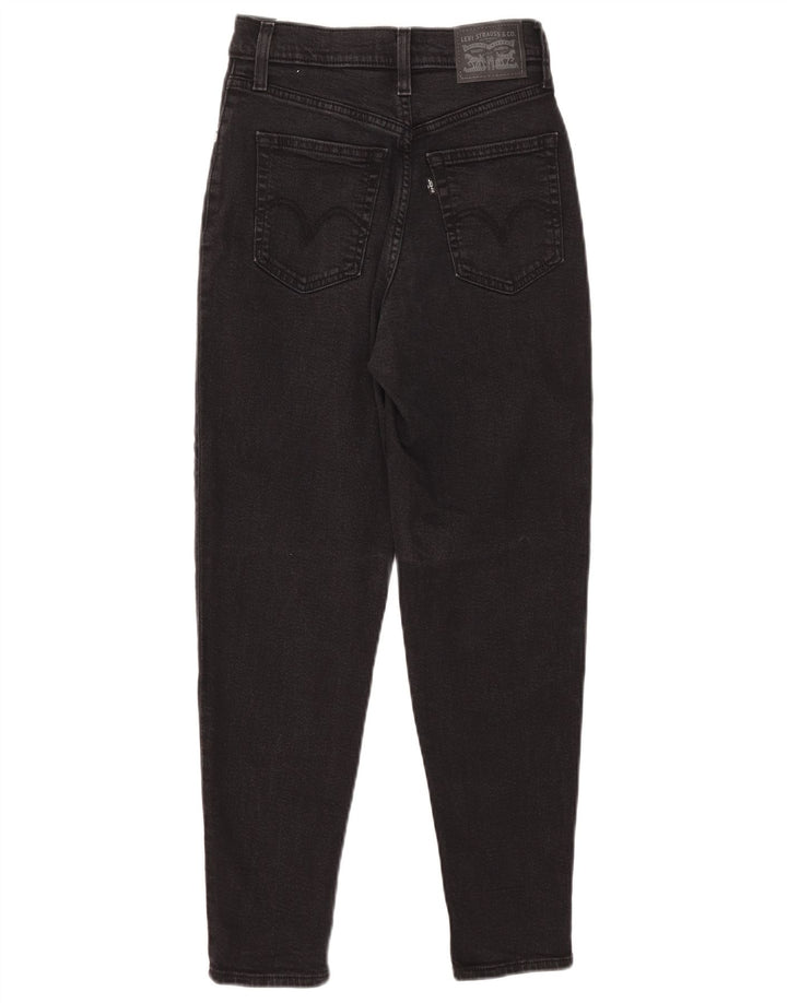 Levi's Womens Tapered Jeans W24 L27 Black Cotton