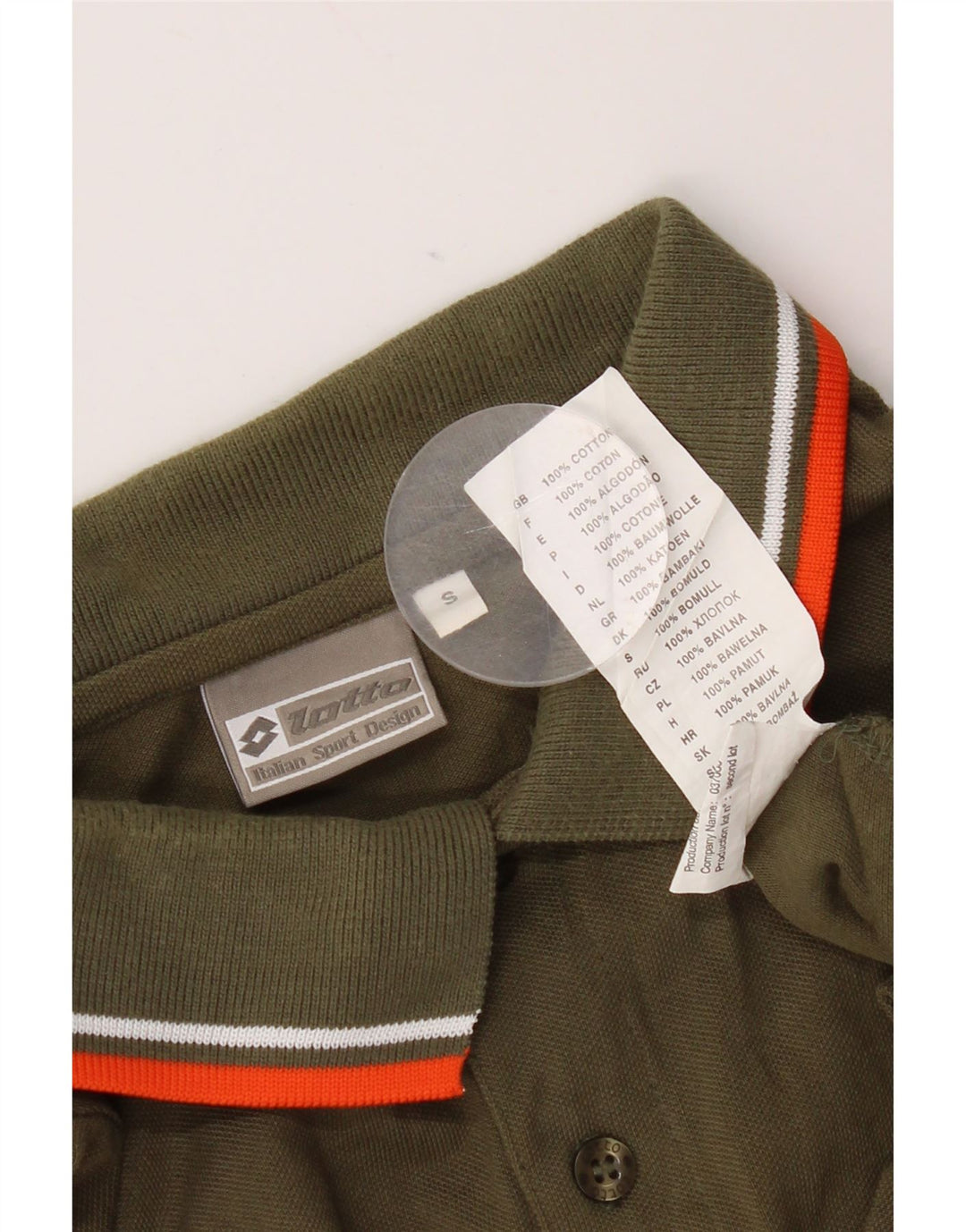 Polo da uomo Lotto Small in cotone kaki