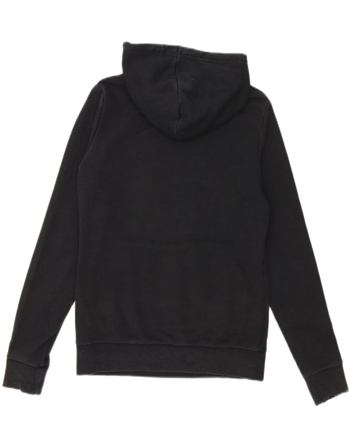 PUMA Womens Graphic Hoodie Jumper UK 10 Small  Black Polyester Vintage Puma and Second-Hand Puma from Messina Hembry 