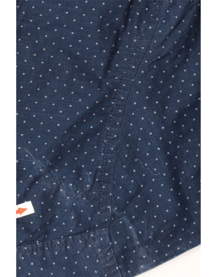 JACK & JONES Herren-Hemd, groß, marineblau gepunktete Baumwolle